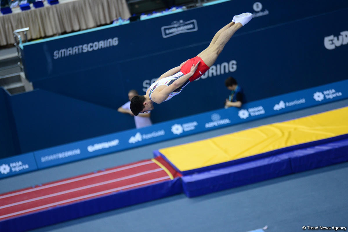 Bakıda batut gimnastikası, ikili mini-batut və tamblinq üzrə Avropa çempionatı davam edir (FOTO)