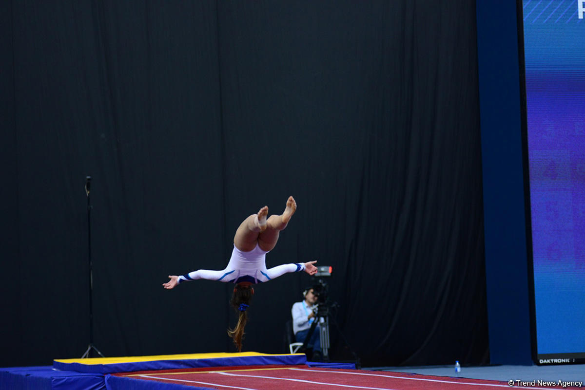 Bakıda batut gimnastikası, ikili mini-batut və tamblinq üzrə Avropa çempionatı davam edir (FOTO)