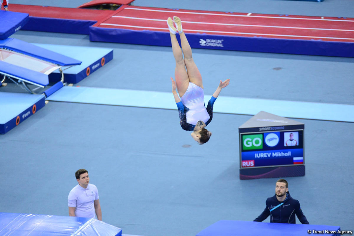 Bakıda batut gimnastikası, ikili mini-batut və tamblinq üzrə Avropa çempionatı davam edir (FOTO)