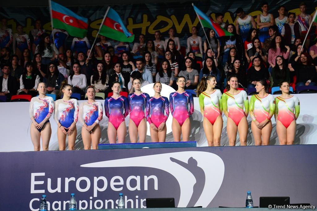 Batut gimnastikası üzrə Avropa Çempionatının ikinci gününün qalibləri və mükafatçılarının mükafatlandırma mərasimi keçirilib (FOTO)