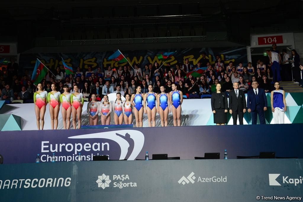 Batut gimnastikası üzrə Avropa Çempionatının ikinci gününün qalibləri və mükafatçılarının mükafatlandırma mərasimi keçirilib (FOTO)