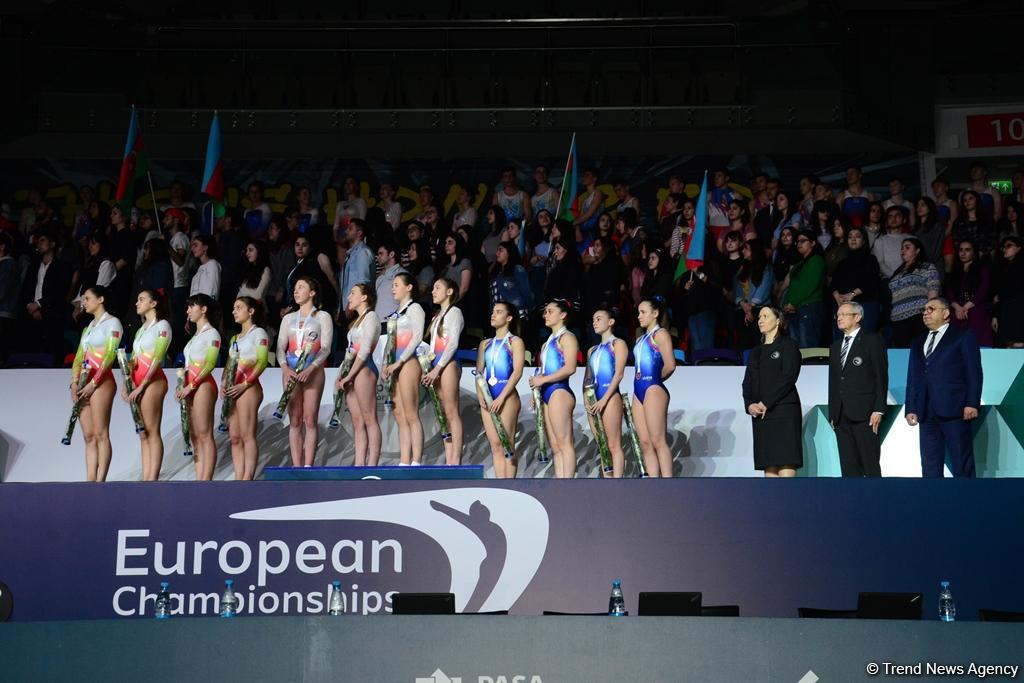 Batut gimnastikası üzrə Avropa Çempionatının ikinci gününün qalibləri və mükafatçılarının mükafatlandırma mərasimi keçirilib (FOTO)