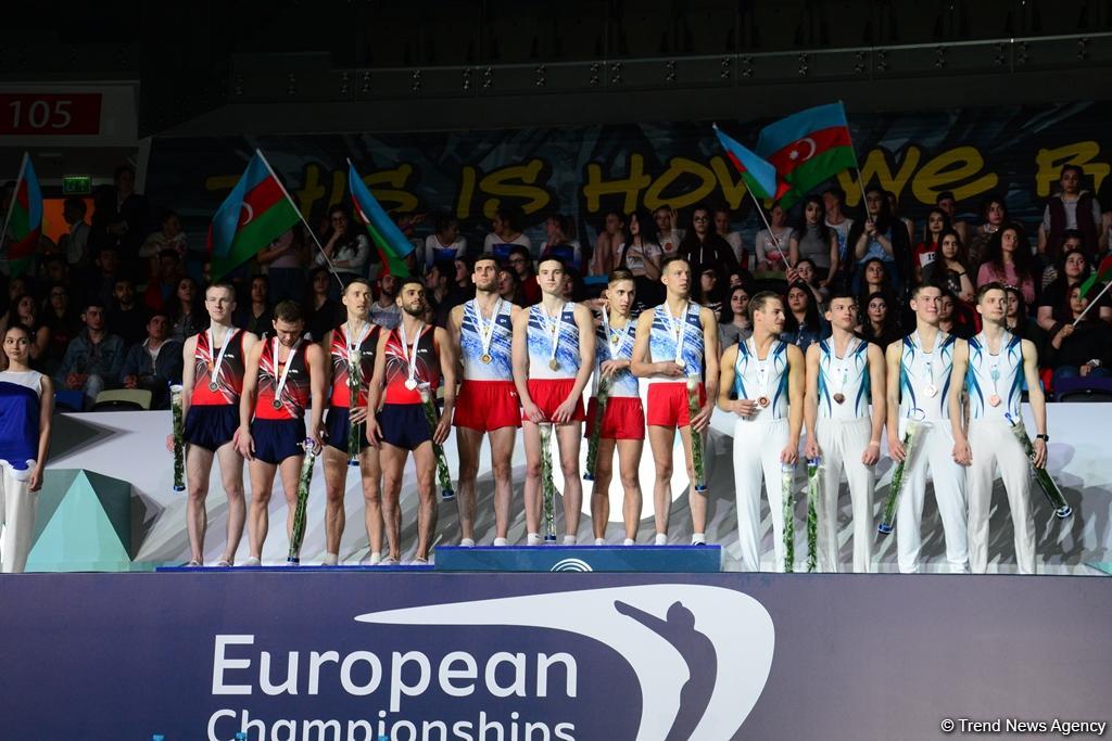 Batut gimnastikası üzrə Avropa Çempionatının ikinci gününün qalibləri və mükafatçılarının mükafatlandırma mərasimi keçirilib (FOTO)