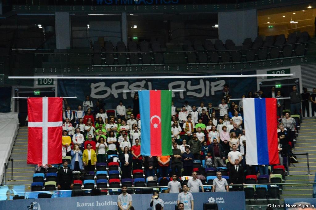 Batut gimnastikası üzrə Avropa çempionatının növbəti qalibləri mükafatlandırılıb (FOTO)