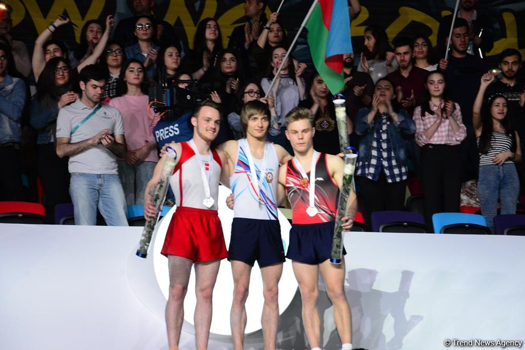 Batut gimnastikası üzrə Avropa çempionatının növbəti qalibləri mükafatlandırılıb (FOTO)