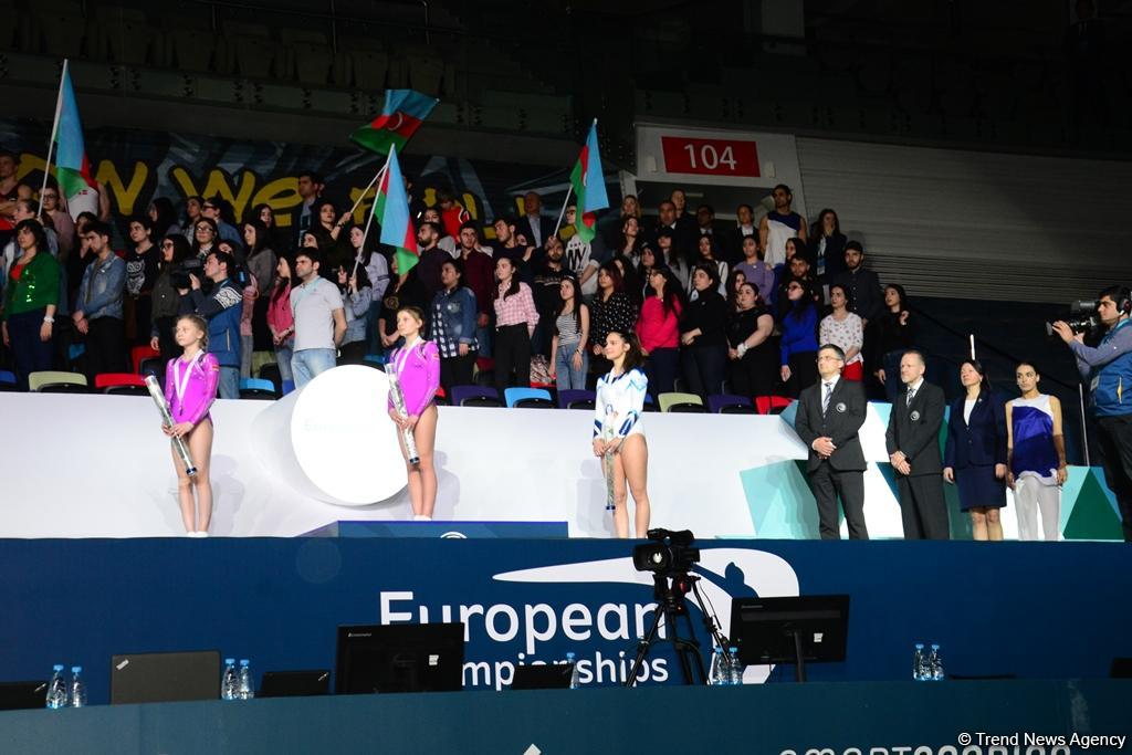 Batut gimnastikası üzrə Avropa çempionatının növbəti qalibləri mükafatlandırılıb (FOTO)