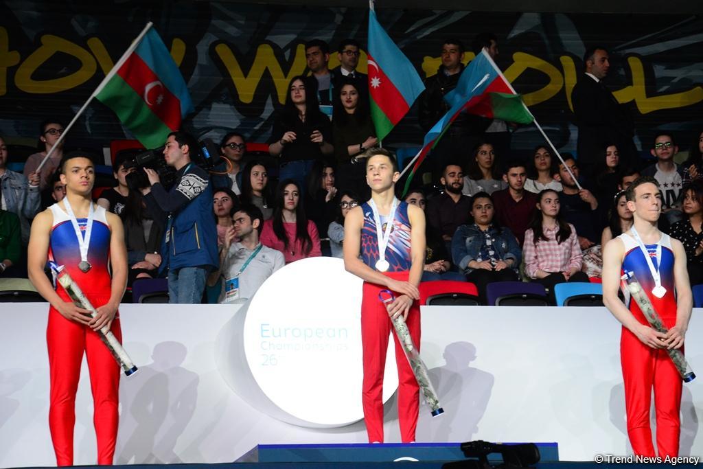Batut gimnastikası üzrə Avropa çempionatının növbəti qalibləri mükafatlandırılıb (FOTO)