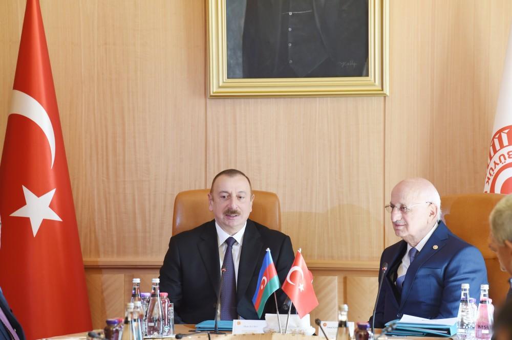 Prezident İlham Əliyev Türkiyə Böyük Millət Məclisinin sədri ilə görüşüb (YENİLƏNİB) (FOTO)