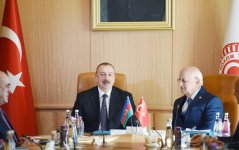 Prezident İlham Əliyev Türkiyə Böyük Millət Məclisinin sədri ilə görüşüb (YENİLƏNİB) (FOTO)
