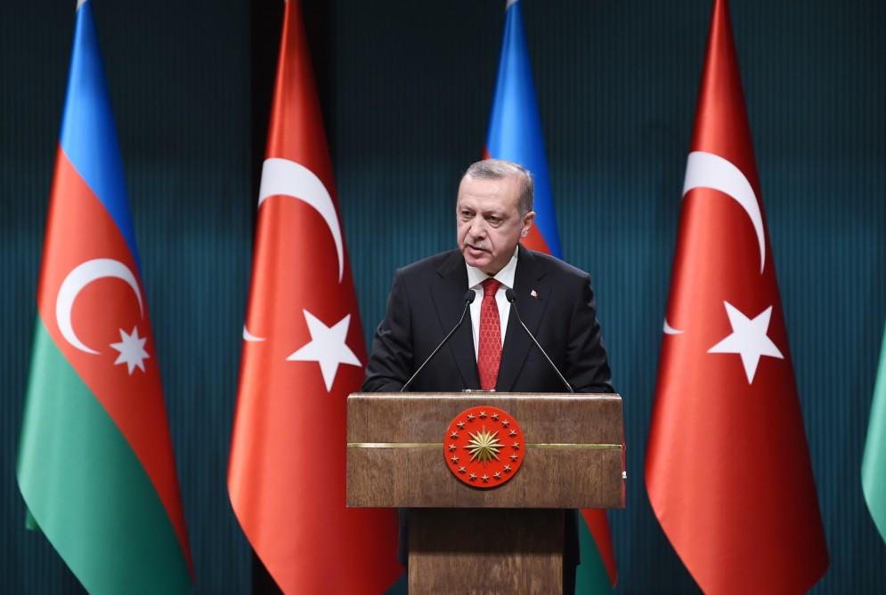 Ərdoğan: Türkiyə Dağlıq Qarabağ məsələsində Azərbaycana dəstək göstərməyə davam edəcək