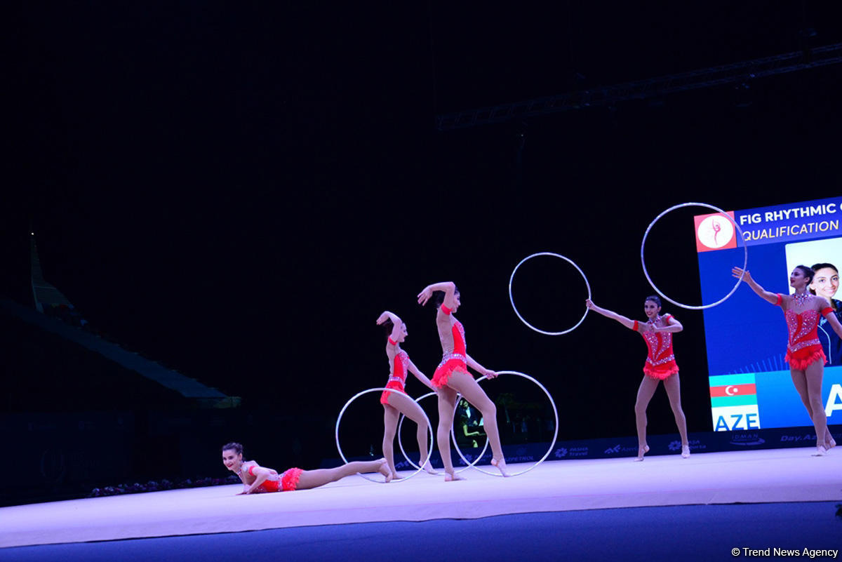 Azərbaycan gimnastları halqa ilə hərəkətlərdə Dünya Kubokunun final mərhələsinə çıxıblar (FOTO)