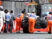 Formula 1-də rusiyalı pilot qəza törətdi (FOTO)