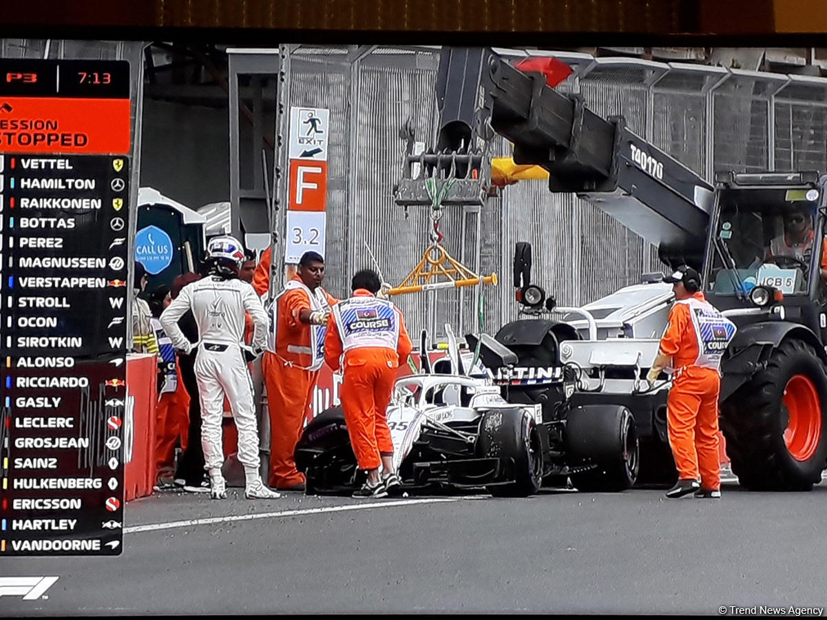 Formula 1-də rusiyalı pilot qəza törətdi (FOTO)