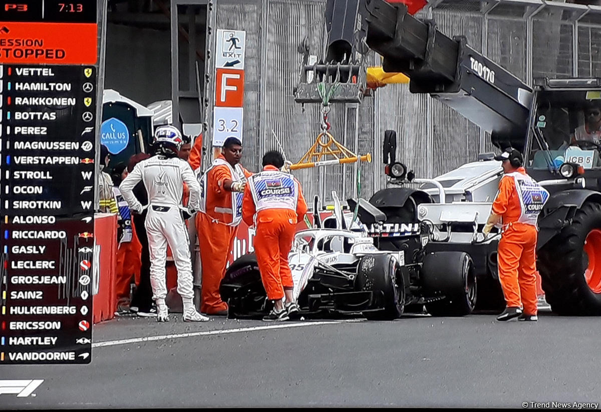 Formula 1-də rusiyalı pilot qəza törətdi (FOTO)
