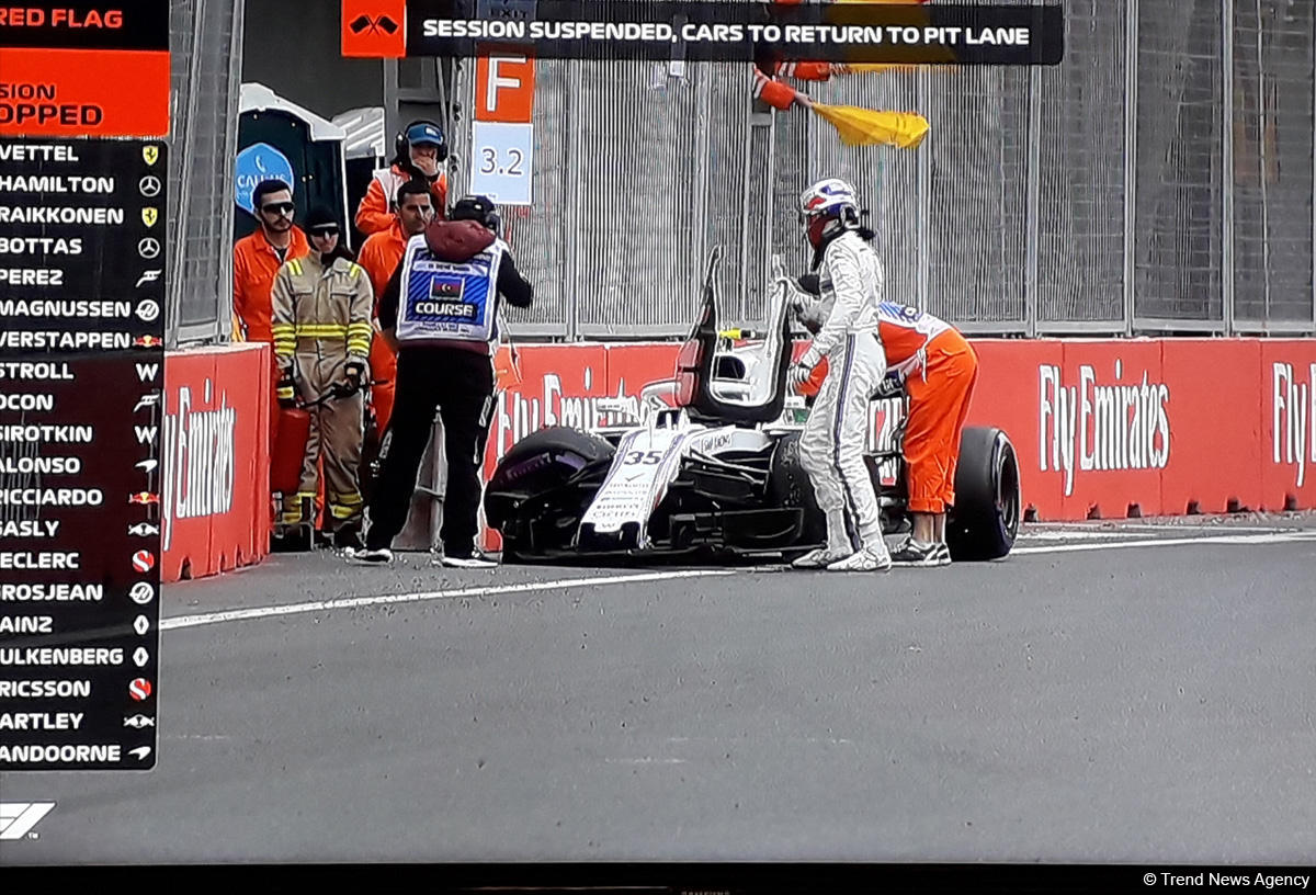 Formula 1-də rusiyalı pilot qəza törətdi (FOTO)