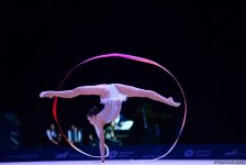 Bakıda bədii gimnastika üzrə Dünya Kubokunun üçüncü yarış günündə ən gözəl məqamlar (FOTO)