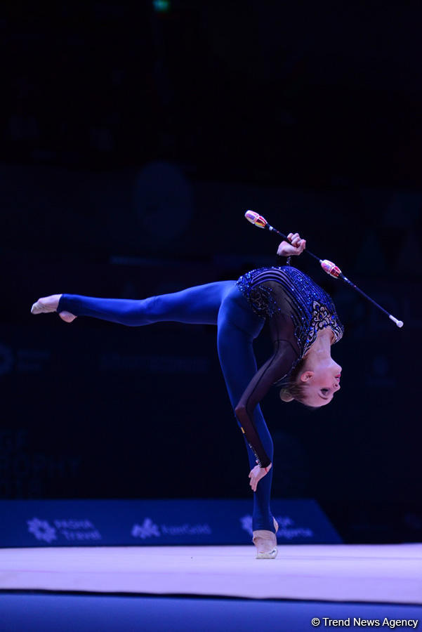 Bakıda bədii gimnastika üzrə Dünya Kubokunun üçüncü yarış günündə ən gözəl məqamlar (FOTO)