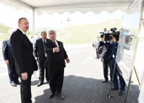 Prezident İlham Əliyev Xızıda avtomobil yolunun açılışında iştirak edib (FOTO) (YENİLƏNİB)