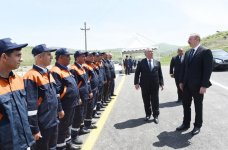 Prezident İlham Əliyev Xızıda avtomobil yolunun açılışında iştirak edib (FOTO) (YENİLƏNİB)