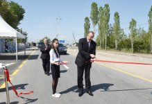 Azərbaycan Prezidenti Xaçmazda avtomobil yolunun açılışında iştirak edib (FOTO) (YENİLƏNİB)