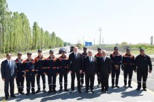 Azərbaycan Prezidenti Xaçmazda avtomobil yolunun açılışında iştirak edib (FOTO) (YENİLƏNİB)