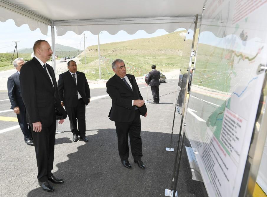 Prezident İlham Əliyev Xızıda avtomobil yolunun açılışında iştirak edib (FOTO) (YENİLƏNİB)