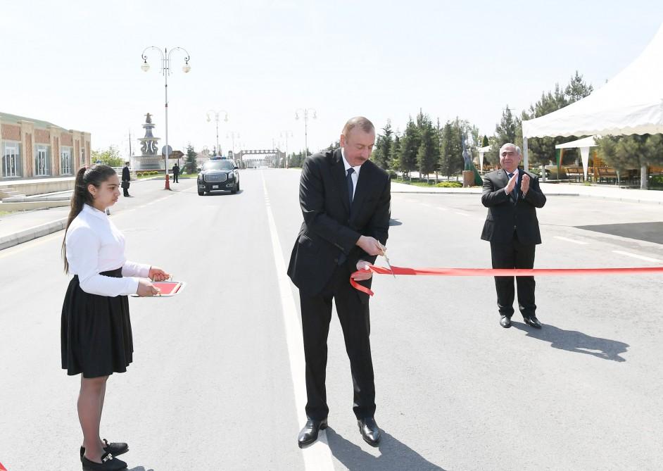 Prezident İlham Əliyev Xaçmaz-Xudat avtomobil yolunun 24 km-lik hissəsinin açılışında iştirak edib (FOTO) (YENİLƏNİB)