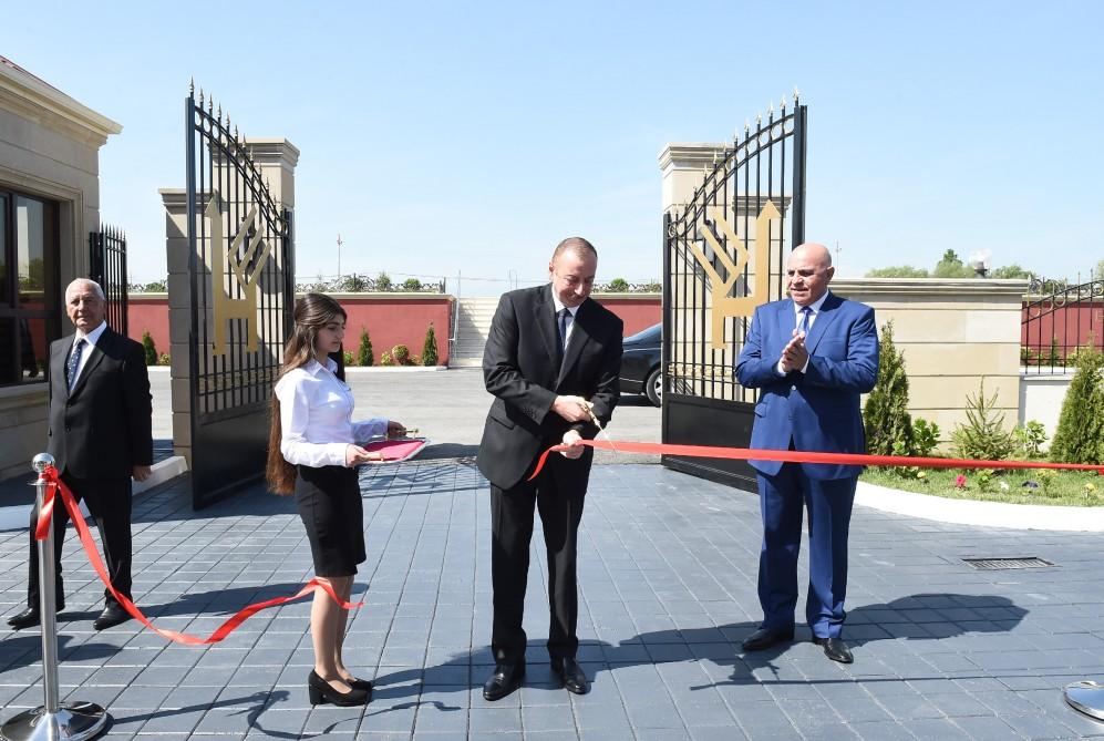 Prezident İlham Əliyev "Azərxalça" ASC-nin Xaçmaz filialının açılışında iştirak edib (FOTO) (YENİLƏNİB)
