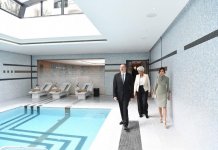 Prezident İlham Əliyev və birinci xanım Mehriban Əliyeva Bakıda "Dinamo" otelinin açılışında iştirak ediblər (YENİLƏNİB-2) (FOTO)