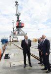 Prezident İlham Əliyev Bakı Beynəlxalq Dəniz Ticarət Limanı Kompleksinin açılışında iştirak edib (FOTO) (YENİLƏNİB-2)