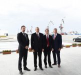 Prezident İlham Əliyev Bakı Beynəlxalq Dəniz Ticarət Limanı Kompleksinin açılışında iştirak edib (FOTO) (YENİLƏNİB-2)