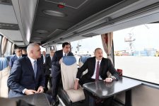 Prezident İlham Əliyev Bakı Beynəlxalq Dəniz Ticarət Limanı Kompleksinin açılışında iştirak edib (FOTO) (YENİLƏNİB-2)