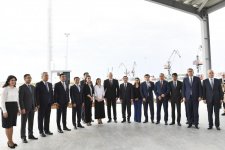Prezident İlham Əliyev Bakı Beynəlxalq Dəniz Ticarət Limanı Kompleksinin açılışında iştirak edib (FOTO) (YENİLƏNİB-2)