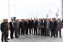 Prezident İlham Əliyev Bakı Beynəlxalq Dəniz Ticarət Limanı Kompleksinin açılışında iştirak edib (FOTO) (YENİLƏNİB-2)