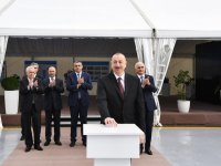 Prezident İlham Əliyev Bakı Beynəlxalq Dəniz Ticarət Limanı Kompleksinin açılışında iştirak edib (FOTO) (YENİLƏNİB-2)