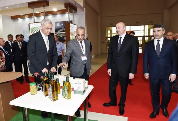 Prezident İlham Əliyev XXIV Azərbaycan Beynəlxalq Qida Sənayesi və XII Azərbaycan Beynəlxalq Kənd Təsərrüfatı sərgiləri ilə tanış olub (YENİLƏNİB -2)