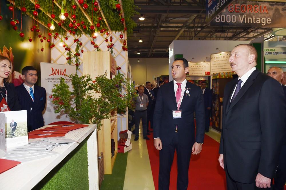 Prezident İlham Əliyev XXIV Azərbaycan Beynəlxalq Qida Sənayesi və XII Azərbaycan Beynəlxalq Kənd Təsərrüfatı sərgiləri ilə tanış olub (YENİLƏNİB -2)