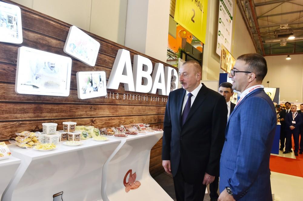 Prezident İlham Əliyev XXIV Azərbaycan Beynəlxalq Qida Sənayesi və XII Azərbaycan Beynəlxalq Kənd Təsərrüfatı sərgiləri ilə tanış olub (YENİLƏNİB -2)