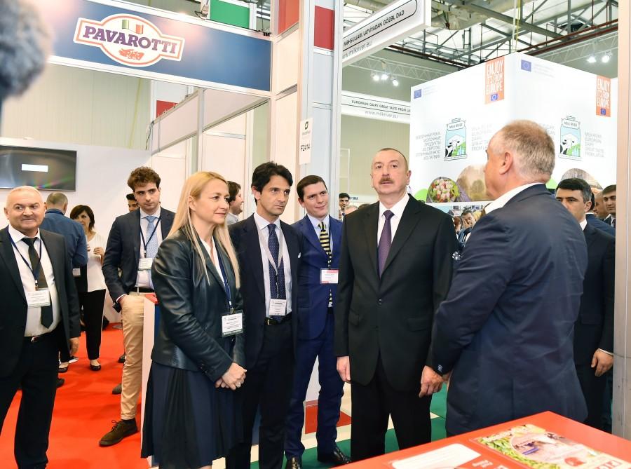 Prezident İlham Əliyev XXIV Azərbaycan Beynəlxalq Qida Sənayesi və XII Azərbaycan Beynəlxalq Kənd Təsərrüfatı sərgiləri ilə tanış olub (YENİLƏNİB -2)