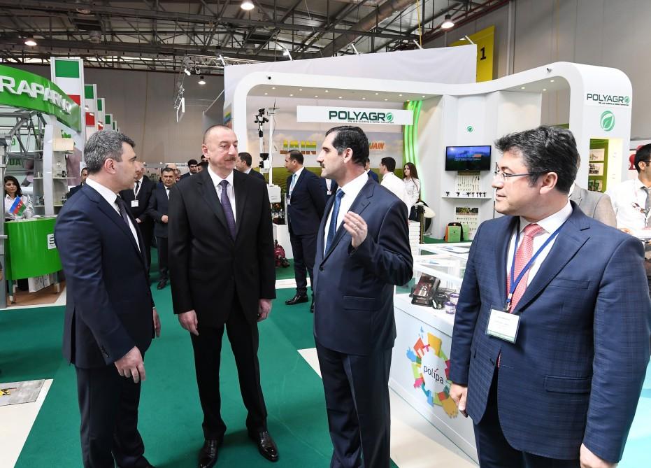 Prezident İlham Əliyev XXIV Azərbaycan Beynəlxalq Qida Sənayesi və XII Azərbaycan Beynəlxalq Kənd Təsərrüfatı sərgiləri ilə tanış olub (YENİLƏNİB -2)