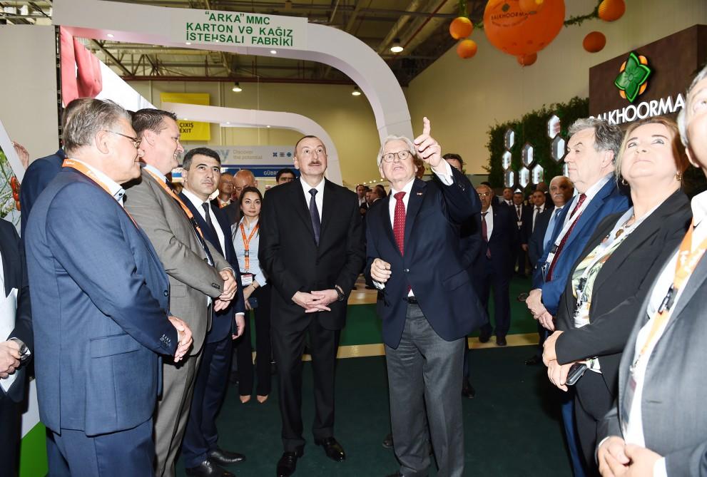 Prezident İlham Əliyev XXIV Azərbaycan Beynəlxalq Qida Sənayesi və XII Azərbaycan Beynəlxalq Kənd Təsərrüfatı sərgiləri ilə tanış olub (YENİLƏNİB -2)