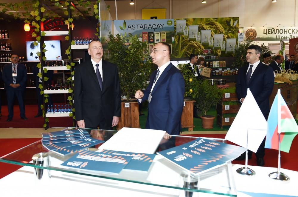 Prezident İlham Əliyev XXIV Azərbaycan Beynəlxalq Qida Sənayesi və XII Azərbaycan Beynəlxalq Kənd Təsərrüfatı sərgiləri ilə tanış olub (YENİLƏNİB -2)