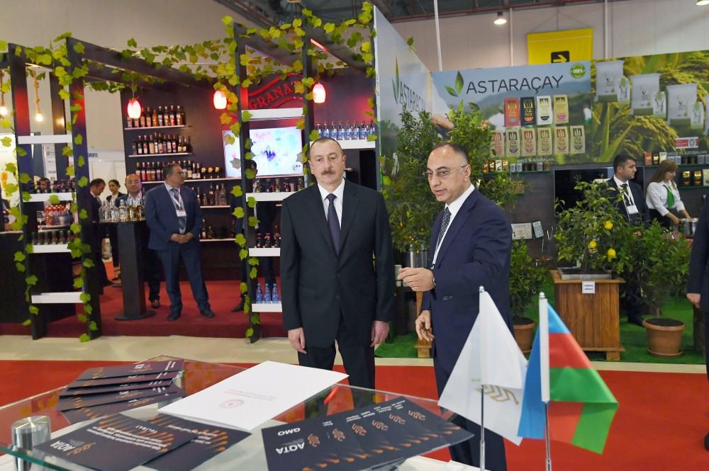 Prezident İlham Əliyev XXIV Azərbaycan Beynəlxalq Qida Sənayesi və XII Azərbaycan Beynəlxalq Kənd Təsərrüfatı sərgiləri ilə tanış olub (YENİLƏNİB -2)