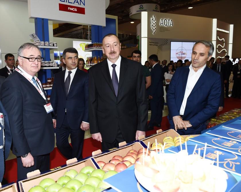 Prezident İlham Əliyev XXIV Azərbaycan Beynəlxalq Qida Sənayesi və XII Azərbaycan Beynəlxalq Kənd Təsərrüfatı sərgiləri ilə tanış olub (YENİLƏNİB -2)