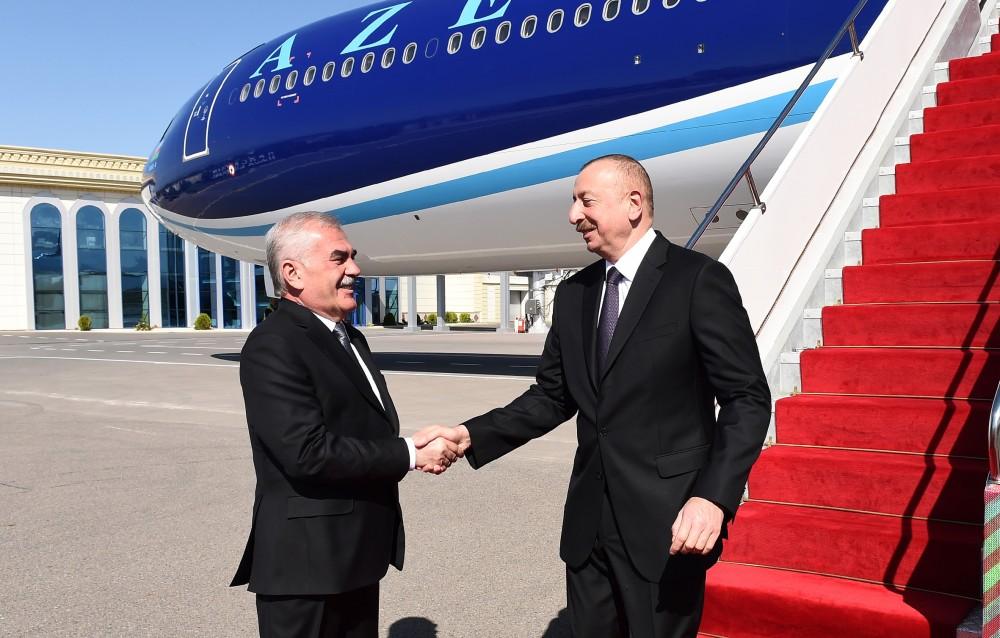 Prezident İlham Əliyev Naxçıvan Muxtar Respublikasına səfərə gəlib (FOTO)