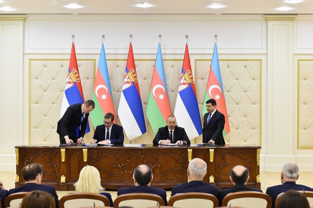 Azərbaycan-Serbiya sənədləri imzalanıb (FOTO)
