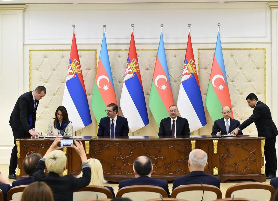 Azərbaycan-Serbiya sənədləri imzalanıb (FOTO)