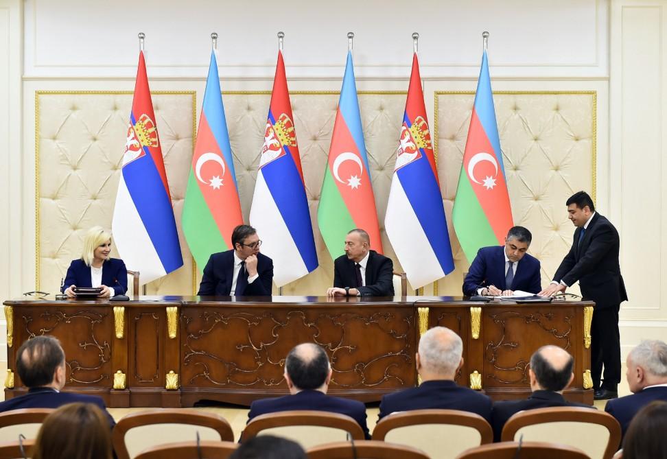 Azərbaycan-Serbiya sənədləri imzalanıb (FOTO)
