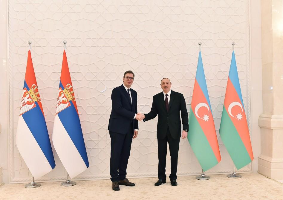 Azərbaycan və Serbiya prezidentlərinin təkbətək görüşü olub (FOTO)