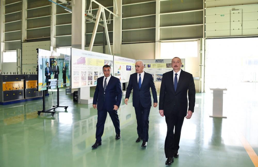 Prezident İlham Əliyev Bakıda yüksəkgərginlikli avadanlıqlar zavodunun açılışında iştirak edib (FOTO) (YENİLƏNİB)